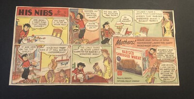 1950 s His Nibs Nabisco Shredded Wheat Comic Newspaper Ad 2D21 