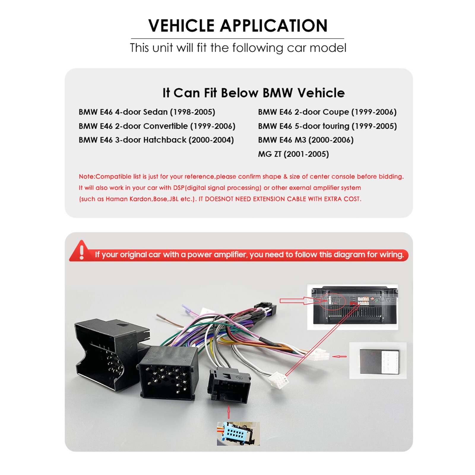 Android 13 Carplay Wifi FM Car Stereo Radio For BMW E46 318i 325i 330i 1998-2005