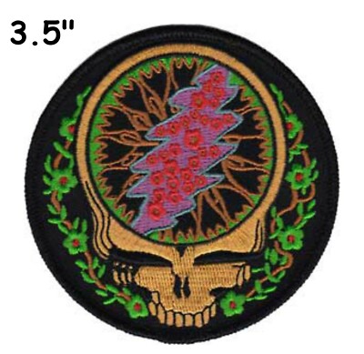 GRATEFUL DEAD - STEAL YOUR FACE VINES - EMBROIDERED PATCH - BRAND NEW - 3804
