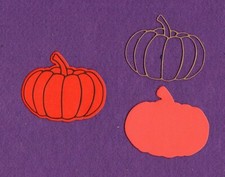 PUMPKIN  6 with background fall die cuts scrapbook cards