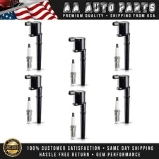 6 Ignition Coil & 6 Platinum Spark Plug for Ford Five Hundred 05-07 3.0L FD502