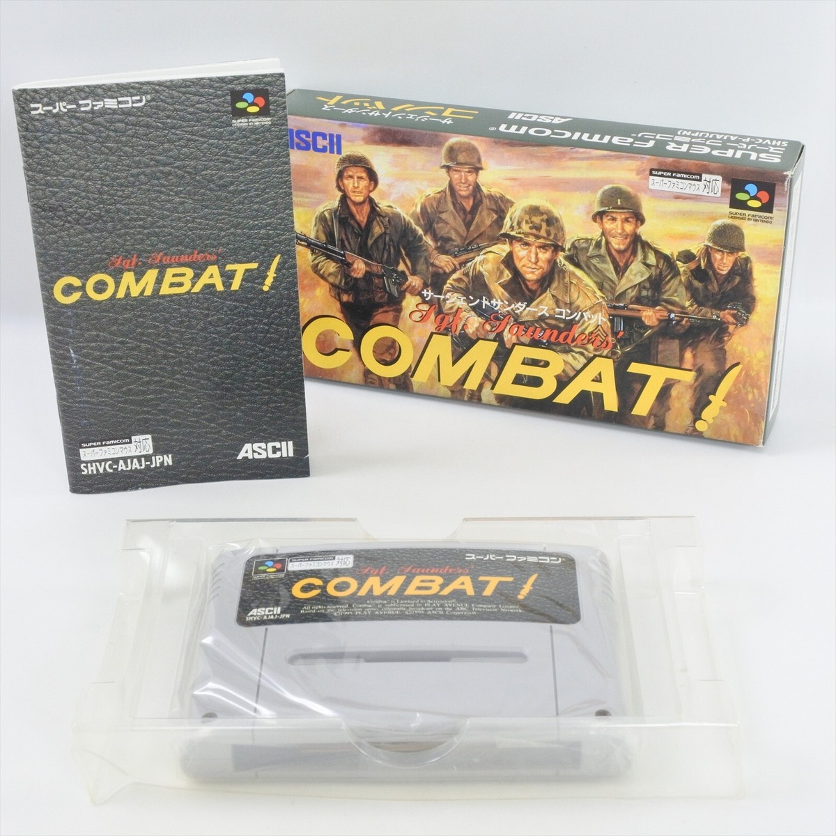 Jeu Super Famicom Sgt. Saunders Combat – Japon, NTSC-J, Batterie Neuve