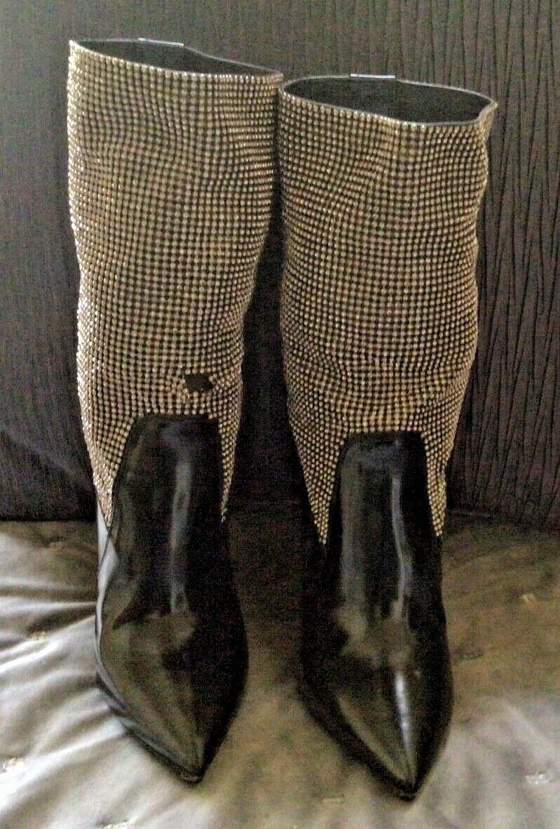 Saint laurent swarovski boots top