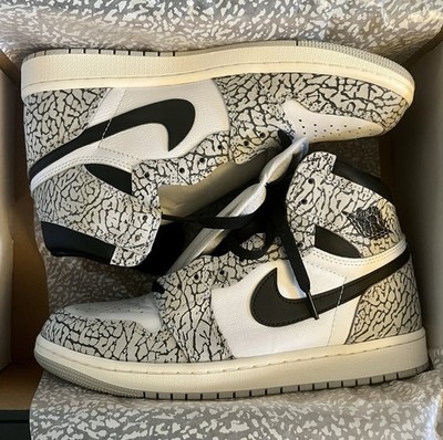 Größe US 9 / EUR 42,5 - Air Jordan 1 Retro High OG Nike WHITE CEMENT  DZ5485 052