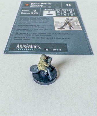 1x 82mm Pm-37 Mortar 5/45 Contested Skies Axis & Allies Miniatures