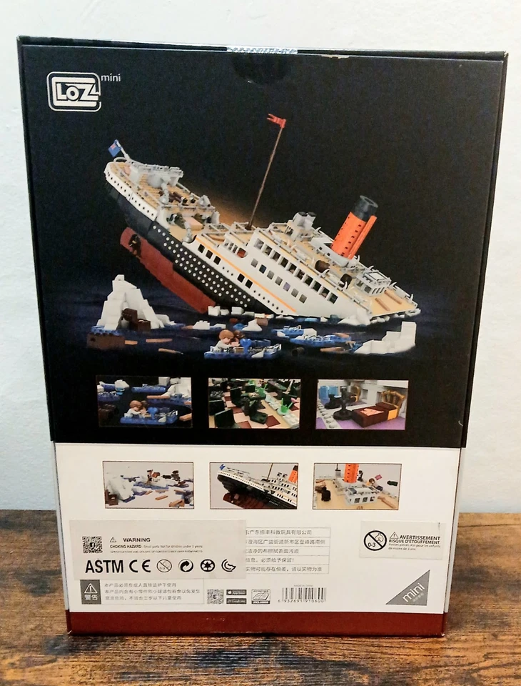 LOZ 1060 Sinking Titanic mini bloco conjunto de cena de filme para idades 14+, criativo 2882 - Imagem 2 de 2