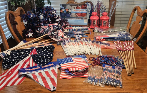 4th of July Indoor & Outdoor Decor Banners, Garland, String Lights, Flags & more