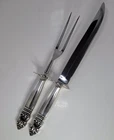 New ListingInternational Royal Danish Large Carving Fork Knife Set sterling handles