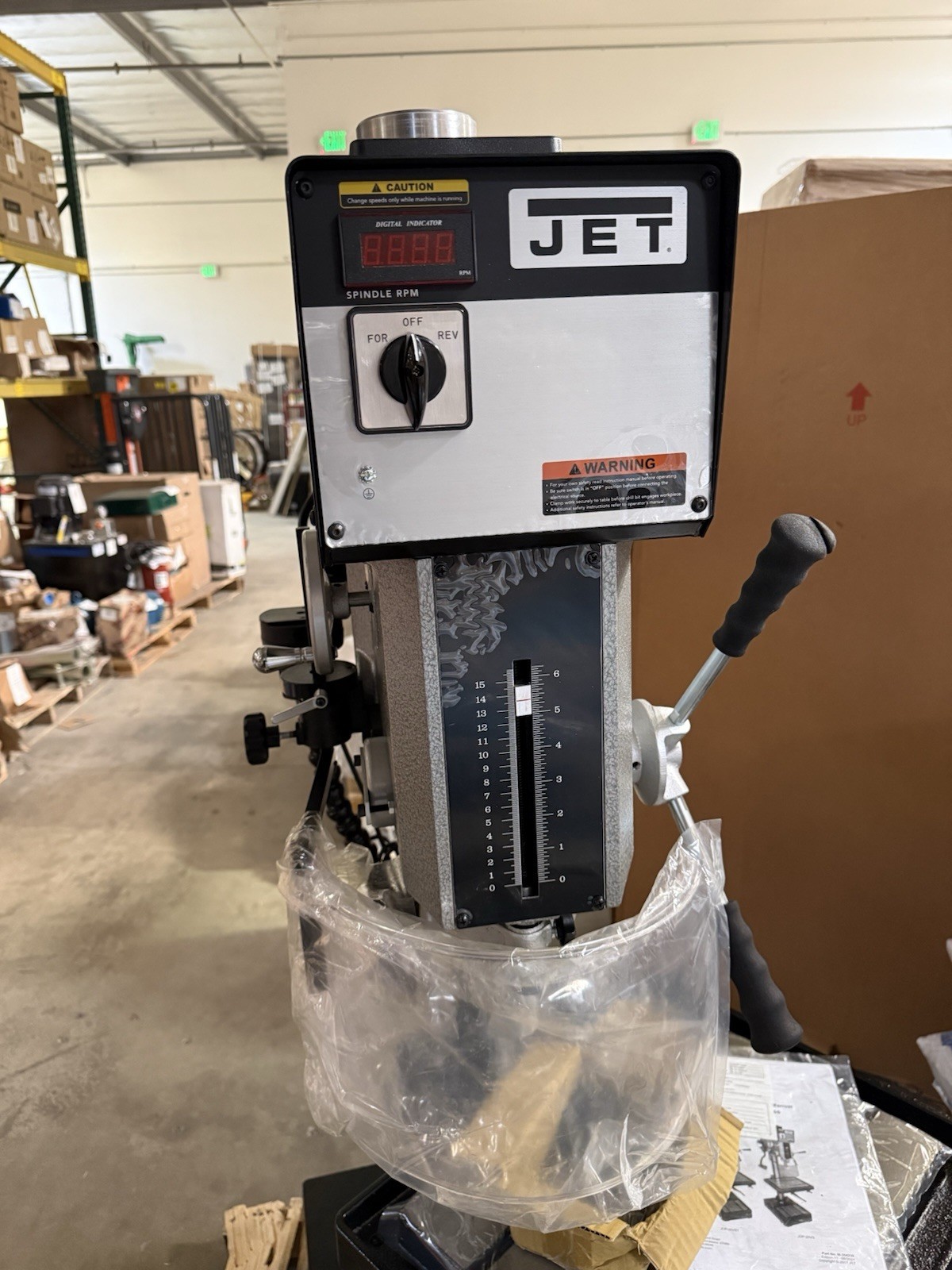 JET JDP-20VS-1 Floor Drill Press Belt Drive Variable Speed 300–2,000RPM DAMAGE