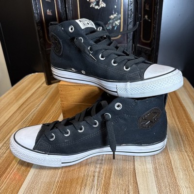 Size 9 Converse All Star Street Mid Black and White with Black Laces