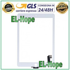 TOUCH PER APPLE IPAD 6 AIR 2 WIFI 3G A1566 A1567 SCHERMO 9,7 VETRO BIANCO
