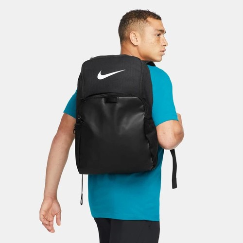 Nike Brasilia 9.5 XL Training Backpack Triple Black White New DM3975 010 New - Picture 2 of 11