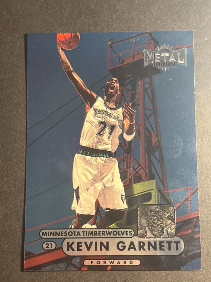 1997-98 Fleer Metal Universe Championship Preview Kevin Garnett Timberwolves