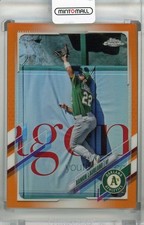 2021 Topps Chrome Oakland Athletics Ramon Laureano Base Orange Refractor 08/25
