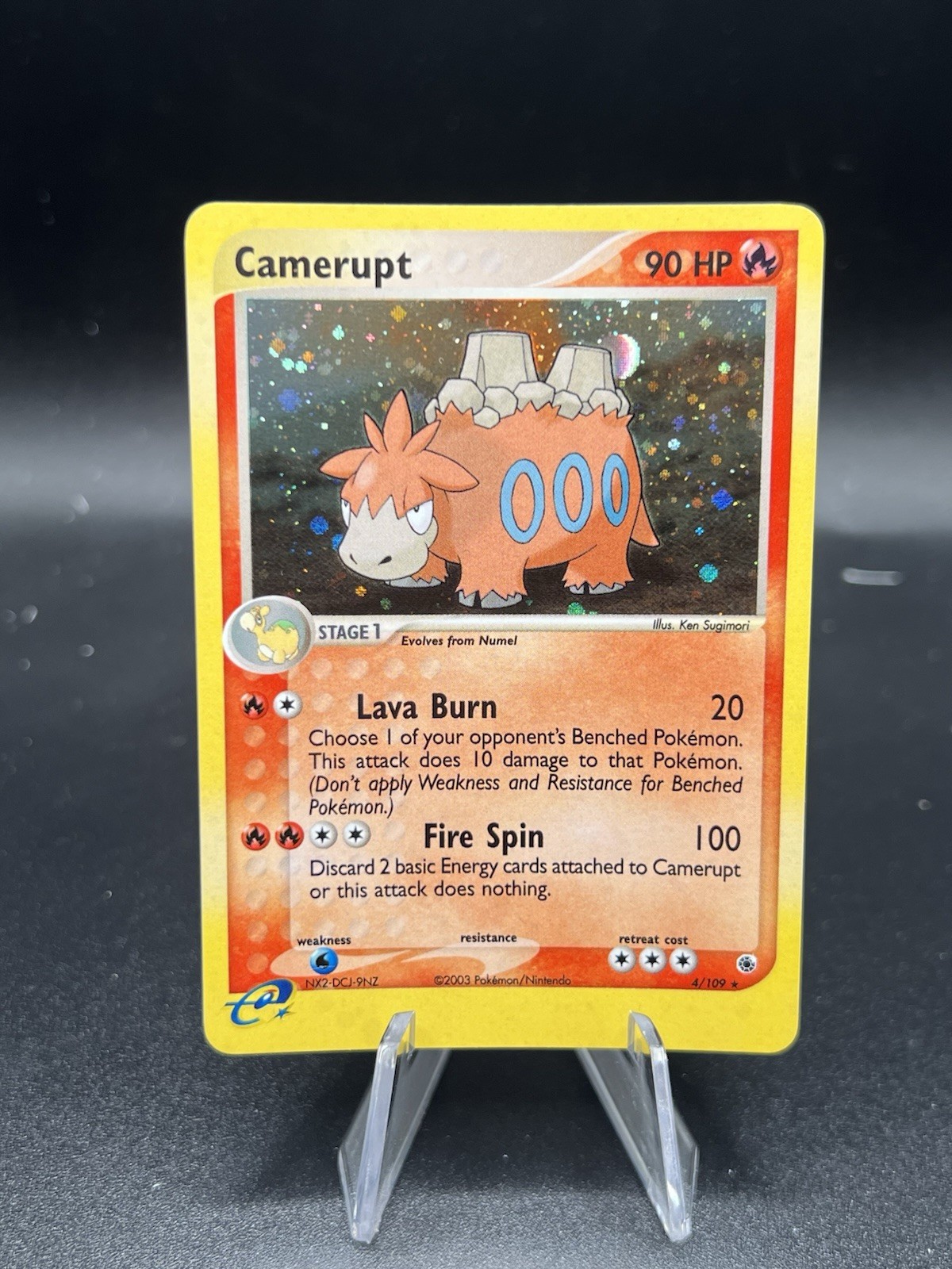 Pokemon TCG Card - Camerupt 4/109 Ruby and Sapphire Holo Rare Vintage NM BA3