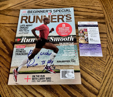 MEB KEFLEZIGHI signed Runners magazine~US Olympic Silver~ Boston winner~ JSA/COA