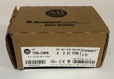 *NEW* AB 1769-OW16 Ser A, Rev 2, F/W 3.1, Compact I/O 16 Pt VAC/VDC Relay Output