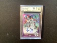 2017 BOWMAN CHROME DRAFT RYAN VILADE PURPLE REFRACTOR AUTO RC 247/250 BGS 10/10!