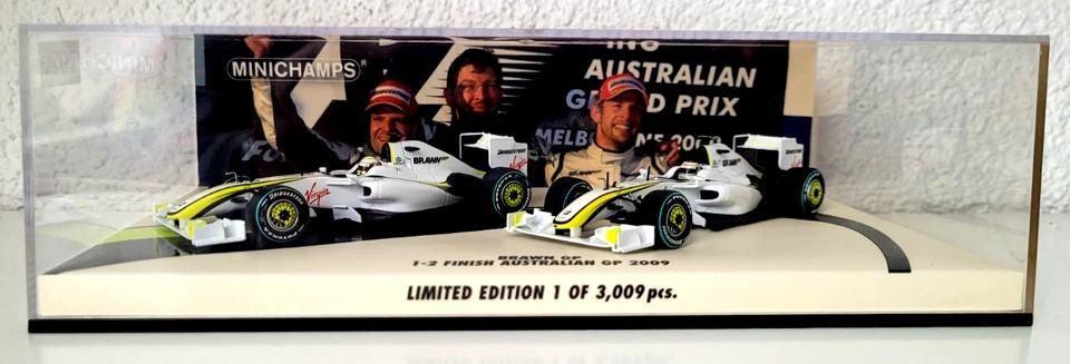 MINICHAMPS  1:43 SET  BUTTON / BARRICHELLO  BRAWN GP  AUSTRALIAN GP. 2009 - Bild 2 von 4