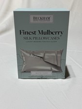 Beckham Hotel Collection Finest Mulberry Silk Pillowcases White Ivory 2 King