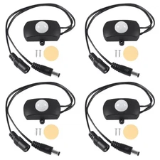 4Pcs DC 5V-24V 5A PIR Motion Activated Sensor Light Switch Occupancy Motion S...