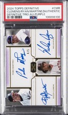 2024 PURPLE #DDACCMR NOLAN RYAN/PEDRO MARTINEZ/ROGER CLEMENS 4/5 PSA AUTHENTIC