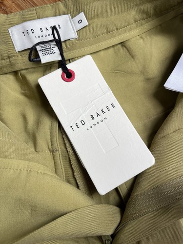 NWT Ted Baker Women Jemila Belted Wide Leg Pants 0 Khaki - Picture 15 of 16