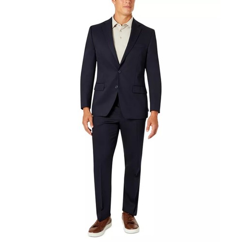 Van Heusen Men's Dark Navy Classic-Fit Formal Single Breast Suit Blazer Size 36R - Picture 3 of 10