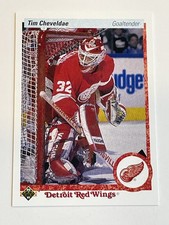 1990-91 Upper Deck Hockey #393 - Tim Cheveldae RC - Detroit Red Wings