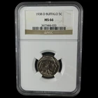 1938-D Buffalo Nickel MS 66 NGC US 5c Mint State Coin