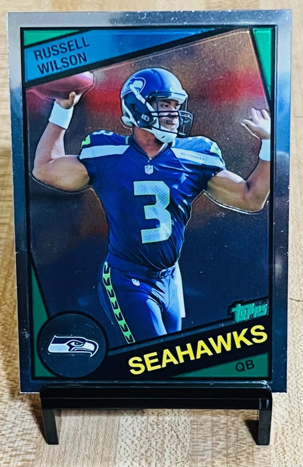 2012 Topps Chrome Russell Wilson 1984 Retro RC #14 Seahawks Rookie Card NFL