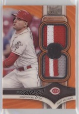 2018 Topps Tribute Single Subject Dual Relics Orange 6/25 Joey Votto #DR-JV 6fs