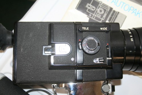 Minolta AUTOPAK-8 D12 Super 8 Movie Camera w/ Manual Filters Power Pack Soligen - Picture 5 of 12