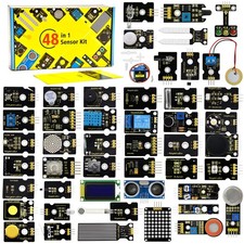 48 Sensors Modules Starter Kit for Arduino - LCD, Relay, Sound, LED, Servo, Moti