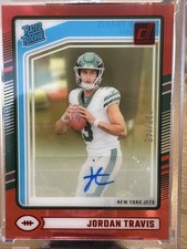 2024 Clearly Donruss Jordan Travis Rated Rookie #95 Red Auto /149 NY Jets