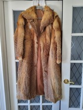 Red Fox Fur Long Coat, Women's Medium