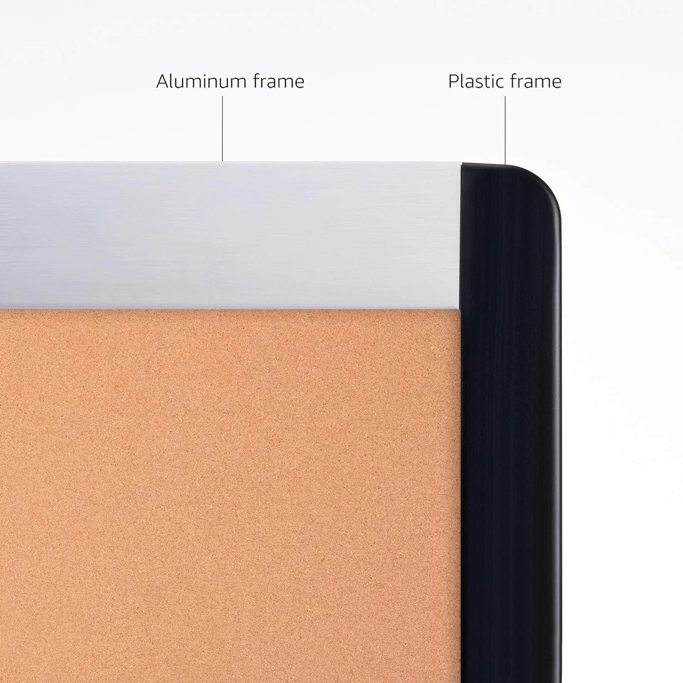 Cork Bulletinboard, 23" X 17", Pin Board for Office & Home with Aluminum/Plastic - Image 4 of 4