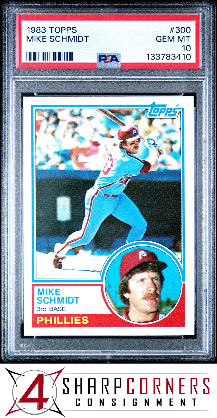 1983 TOPPS #300 MIKE SCHMIDT PHILLIES HOF PSA 10