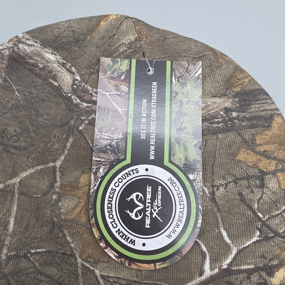 Realtree Xtra Camo Beanie Embroided Logo Eat Hunt Sleep Knit Lined New Tags - Image 2 of 4