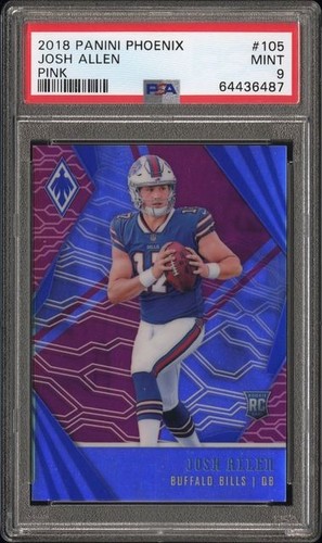 2018 Panini Phoenix Josh Allen #105 Pink /199 (RC) Rookie Bills PSA 9