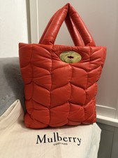 Mulberry Big Softie Tote Bag Coral Orange Nappa Leather Excellent Condition