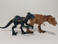 Track  N Attack Indoraptor And T-Rex Jurassic World 2017 Articulated as is.