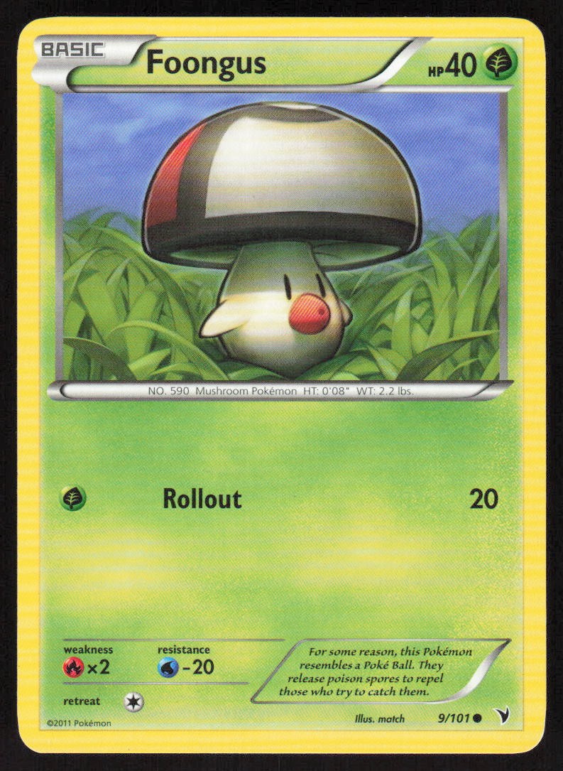 Pokemon Foongus Common 9/101 Noble Victories NM