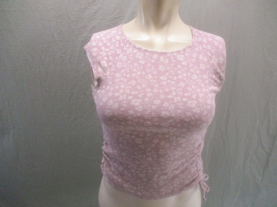 Top Abercrombie Niños Talla 11/12 Niñas Rosa Floral Mezcla Algodón Sin Mangas 469 Foto 2 de 4