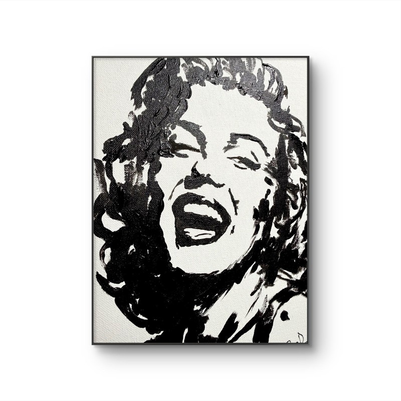 Original Marilyn Monroe Portrait Acrylic Painting 9x12 Canvas Pop Art Wall Art