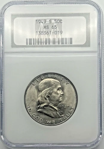 1949-S Silver Franklin Half Dollar MS 65 NGC Certified