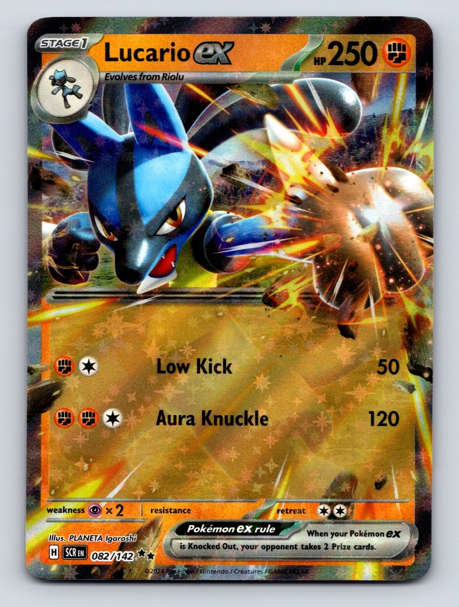 Stage 1 Lucario EX HP 250 Aura Knuckle Attack Rarity Orange