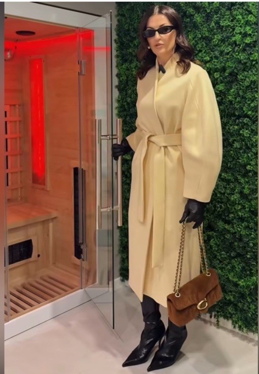 ZARA WOMAN ZW COLLECTION OVERSIZED WOOL BLEND LONG COAT , VANILLA , Sz S  thumbnail 11