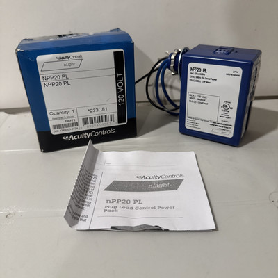 NEW ACUITY NPP20 PL nLIGHT PLUG LOAD CONTROL POWER PACK 233C81   B0