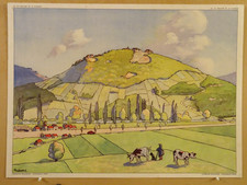 Affiche scolaire Rossignol  La jeune montagne / La colline et le plateau